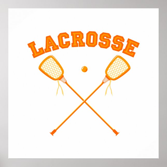 Póster Logotipo Laranja Lacrosse (Frente)