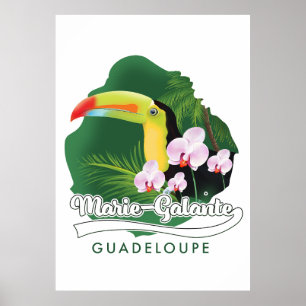 Poster Logótipo Marie Galante Guadeloupe