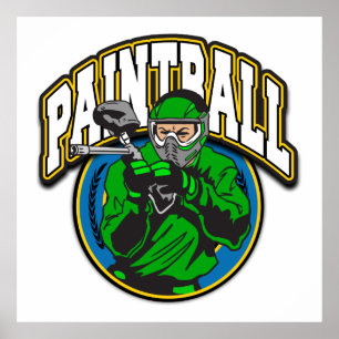 Poster Logotipo Paintball