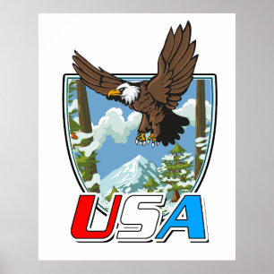 Poster Logotipo Patriot dos EUA