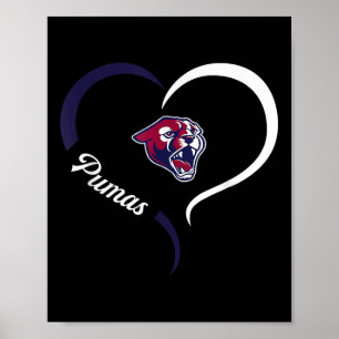 Poster Logotipo Perry Pumas Half Heart Slogan Hs