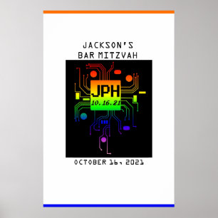 Poster Logotipo Personalizado do Evento Bar Mitzvah
