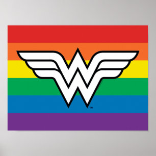 Poster Logotipo Rainbow para Mulher Maravilha