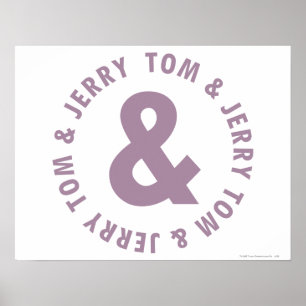 Poster Logotipo redondo 10 de Tom e de Jerry