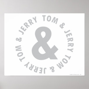 Póster Logotipo redondo 2 de Tom e de Jerry