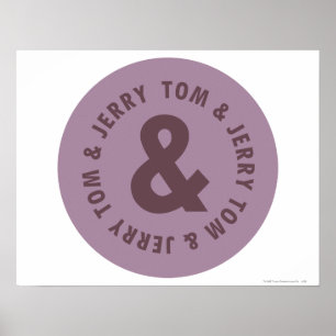 Póster Logotipo redondo 7 de Tom e de Jerry