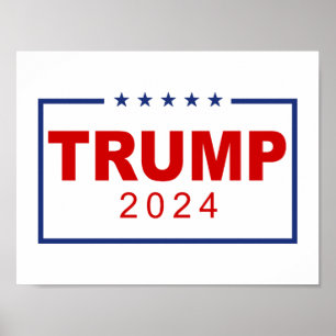 Poster Logotipo Retângulo Clássico Trump 2020