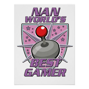 Póster Logotipo retro do melhor jogador do Nan World