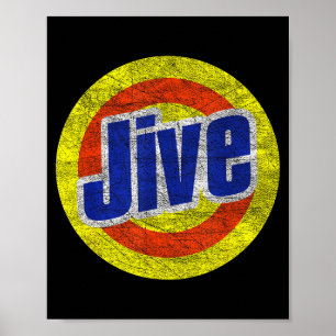 Poster Logotipo Retro Jive Divertido Para Bocões