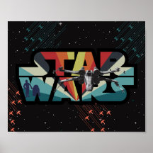 Logotipo Retro Starburst X-Wing Star Wars