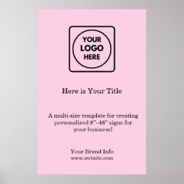 Poster Logotipo rosa pálido | Marca do Promocional modern