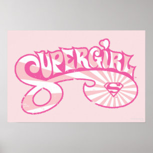 Poster Logotipo rosa-Supergirl Burst Estrela