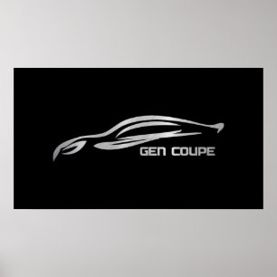 Póster Logotipo Silhouter Coupe Silhouver Genesis