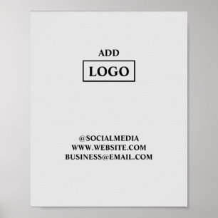 Poster Logotipo simples e elegante aqui, da empresa socia