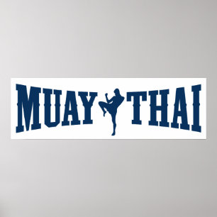 Póster Logotipo tailandês de Muay