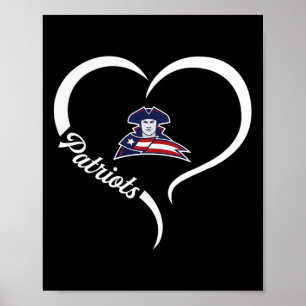 Poster Logotipo Truman Patriots Half Heart Slogan Hs