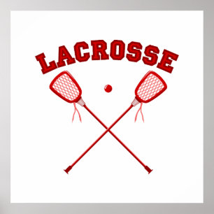 Póster Logotipo vermelho do Lacrosse