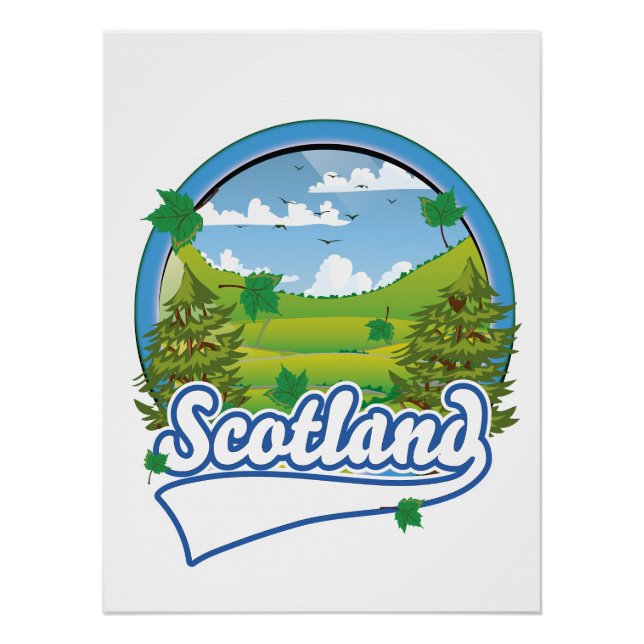 Póster Logotipo Viagem da Escócia (Frente)