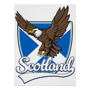 Póster Logotipo viagem da Escócia