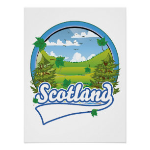 Póster Logotipo Viagem da Escócia