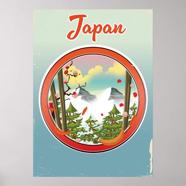 Poster Logotipo viagem do Japão (Frente)