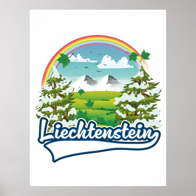 Poster Logotipo Viagem do Liechtenstein (Frente)