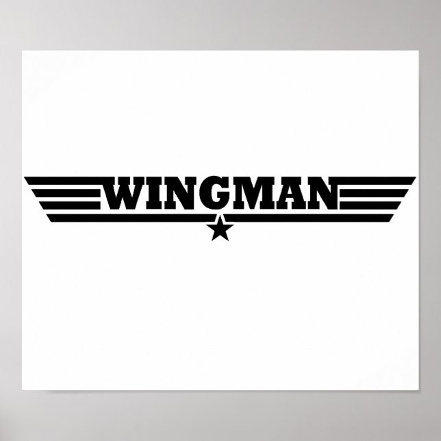 Póster Logotipo Wingman Wings (Frente)
