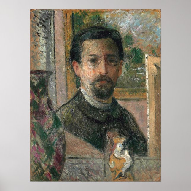 Poster Loiseau - Autorretrato Com Estátua 1916 (Frente)