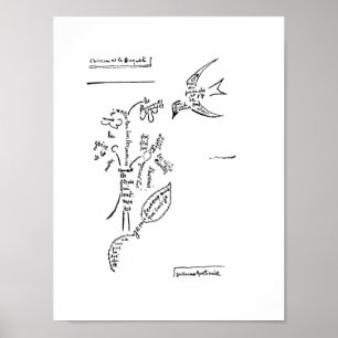 Poster L'oiseau et le buquê, por Apollinaire