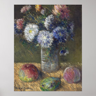 Poster Loiseau - Vida Estática, Buquê De Flores E Fruta