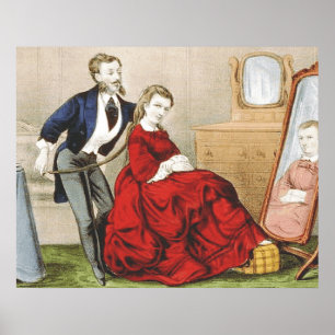 Poster Loja de beleza do T retro