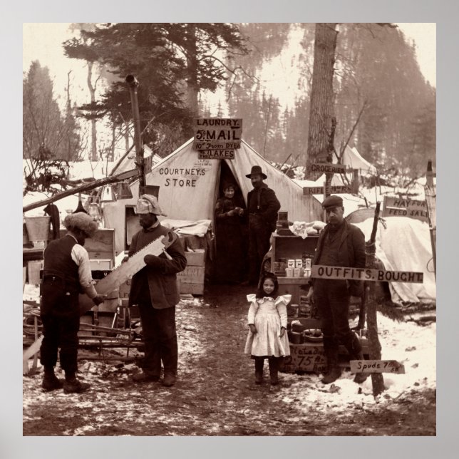 Poster Loja de Courtney - Klondike Dourado Rush 1898 (Frente)