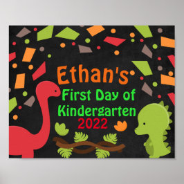 Poster Loja de Dinossauros Primeiro Dia de Aula Quadro de