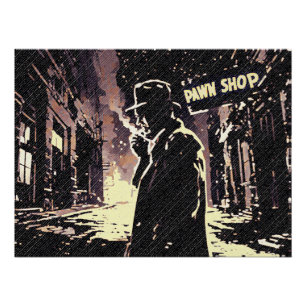 Póster Loja de Penhores Estilo de Arte Pop Urbano Retrô G