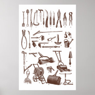 Póster Loja de Suprimentos de Jardinagem de Ferramentas d