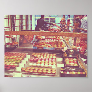 Poster Loja do macaroon de France do vintage