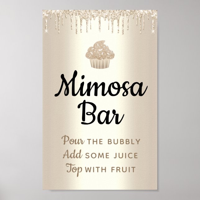 Poster Loja Personalizada de Chef de cozinha com Glitter  (Frente)