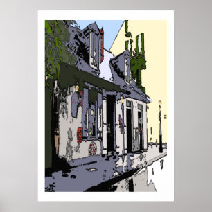 Poster Loja preta de Smith do bairro francês,