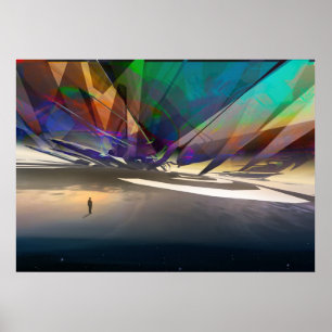 Poster Lojas cósmicas do subconsciente - arte visionária