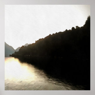 Póster Lojas De Arte Paisagística Das Sombras