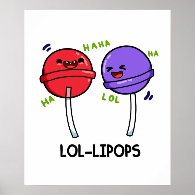 Poster LOL-ipops Tortos Rindo Lupa Lollipop (Frente)
