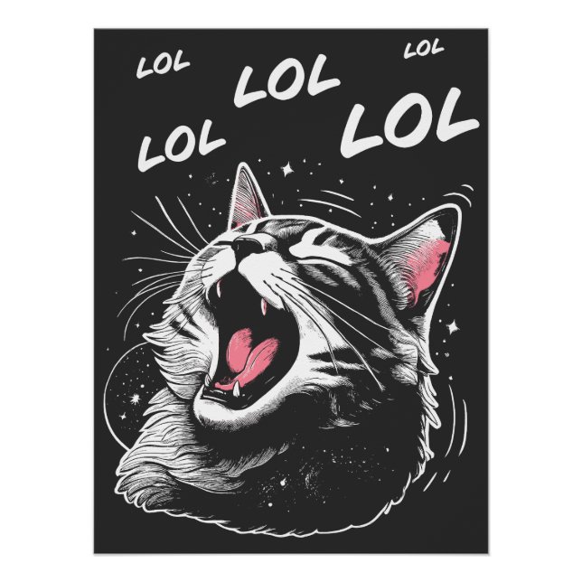 Póster LOL Laughing Cat (Frente)