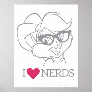 Poster Lola Bunny - I Heart Nerd