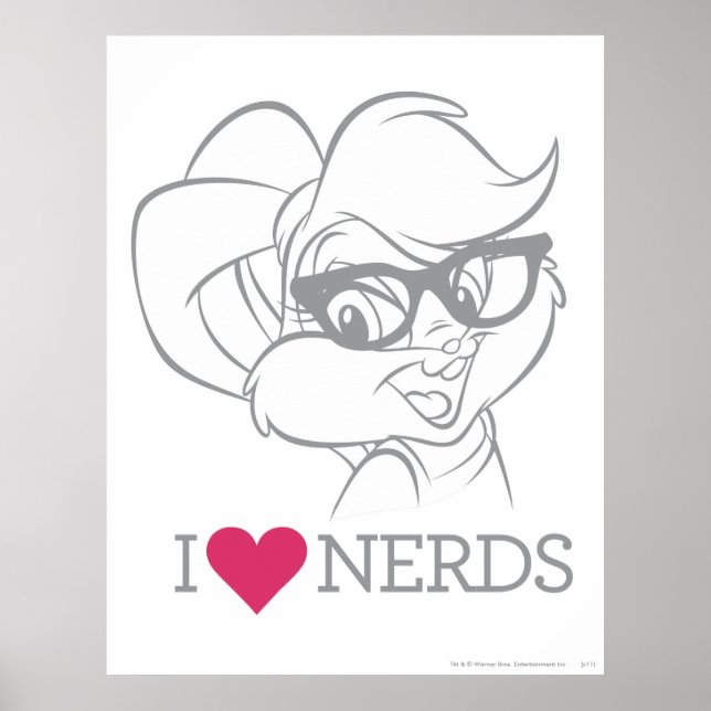 Poster Lola Bunny - I Heart Nerd (Frente)
