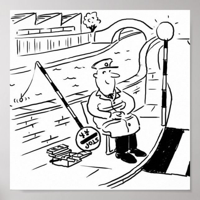 Poster Lollipop Man está pescando no Canal (Frente)