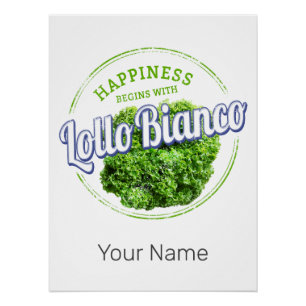 Póster Lollo Bianco Salad Vintage Lollo Bionda Vegan