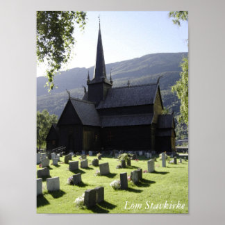 Póster Lom Stavkirke