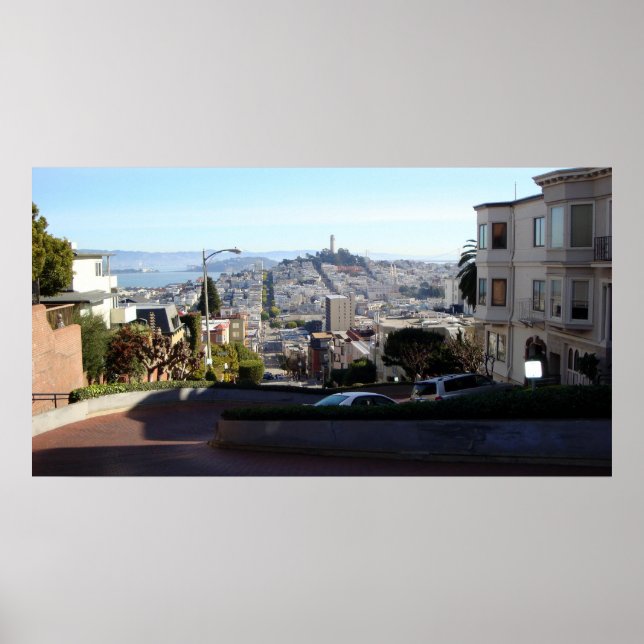 Poster Lombard Street Panorâmica (Frente)