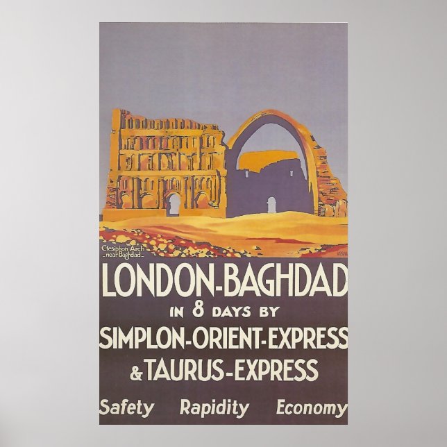 Póster London Baghdad simplon orient express (Frente)