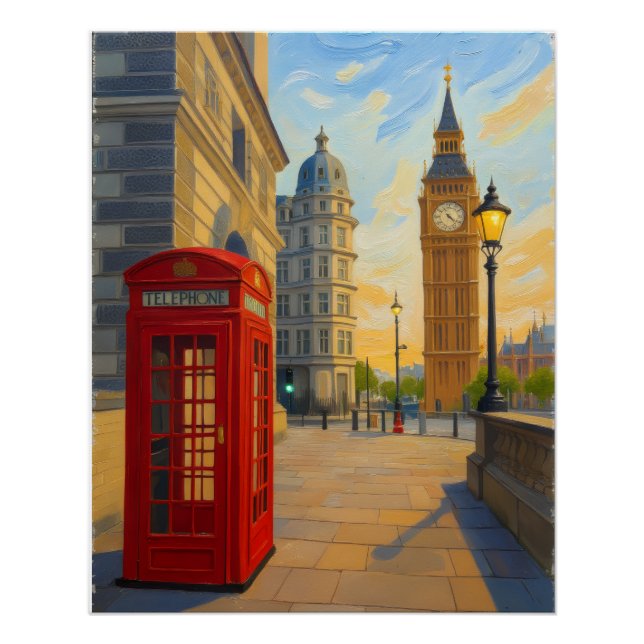 Póster London Calling - Big Ben Original Digital Art (Frente)